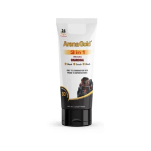 Arena Gold 3 in 1 facewash with Charcoal