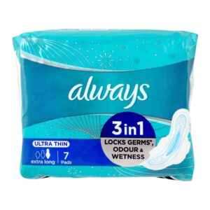 Always 3in1 Herbal Freshness Ultra Thin Extra Long Pads 7-Pack