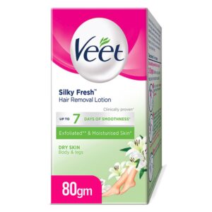 Veet Silky Fresh Hair Removal Lotion Body & Legs Dry Skin 80g