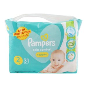 Pampers Skin Comfort Newborn Diapers, No.2 3-7KG 31-Pack