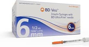 BD INSULINE 6 MM SYRINGE 5'S