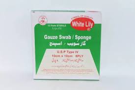 GAUZE SPONGE SNOW WHITE 12S