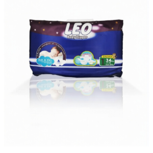 Leo Baby Diapers Regular Pack New Born Size 1 34Pcs
