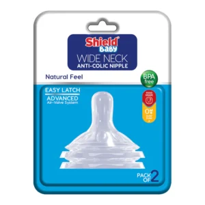 Shield Wide Neck Anti-Colic Slow Flow Nipple