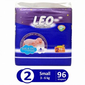 Leo Baby Diapers Super Mega Pack Small Size 2 96Pcs