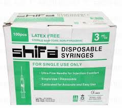 SHIFA INSULIN PACKED SYRING BOX 100S