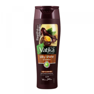 Vatika Naturals Reetha And Shikakai Silky Shine Shampoo For Dull & Unmanagable Hair 185ml