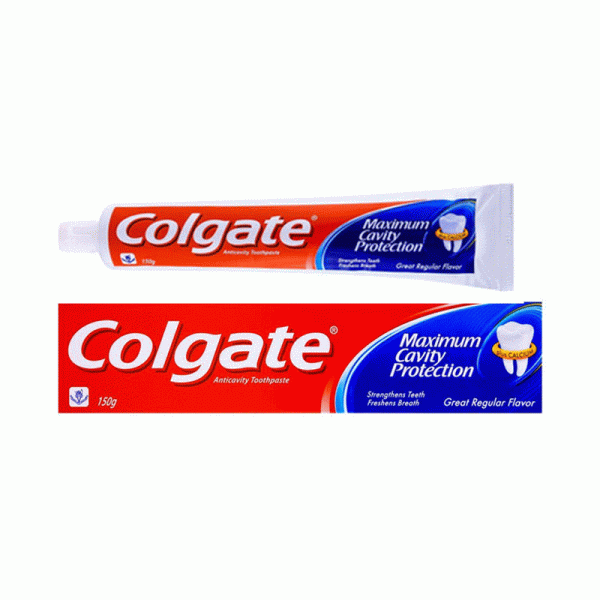 1731410402_COLGATE-TOOTHPASTE-MAXIMUM-CAVITY-PROTECTION-REGULAR-150GM (1)