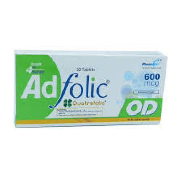 AD FOLIC OD 600mcg TAB 30's