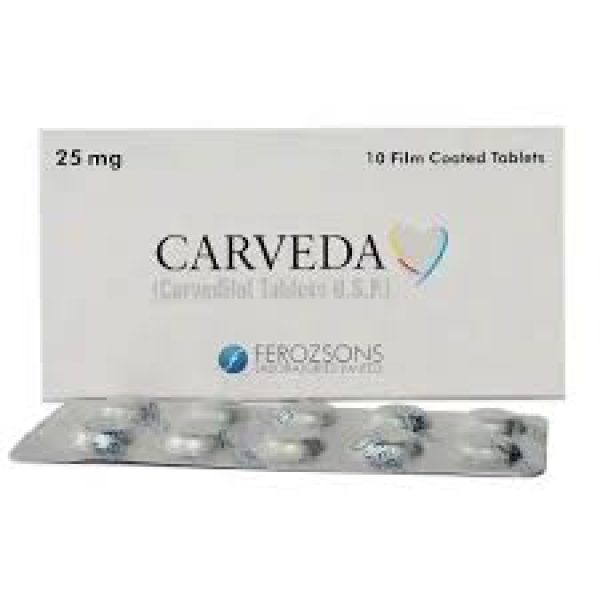 Carveda 25Mg Tab 10 s