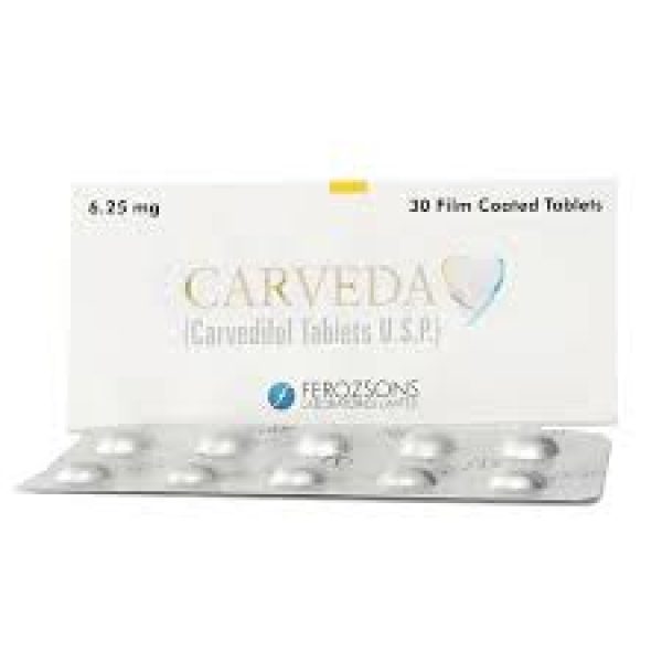 Carveda Tab 6.25 Mg 3x10's