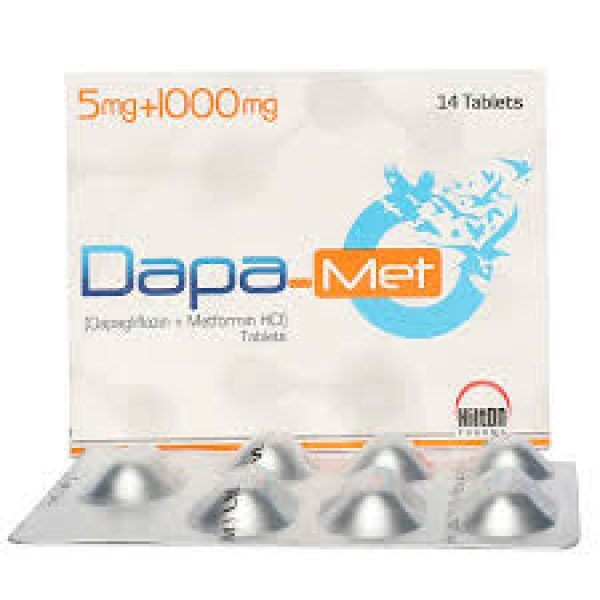 Dapa-Met 5mg+1000mg Tab 14s