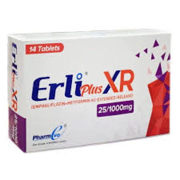 Erli plus XR 25-1000mg Tab 14s
