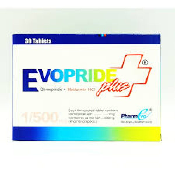 Evopride Plus Tab 1-500 Mg 30's