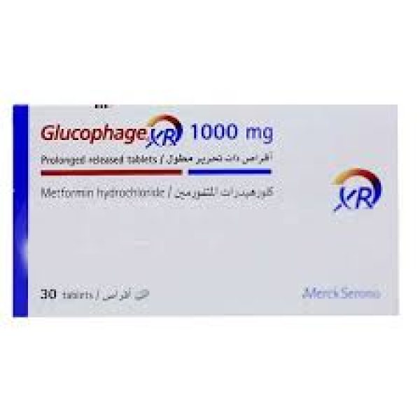 GLUCOPHAGE XR 1G TAB 30's