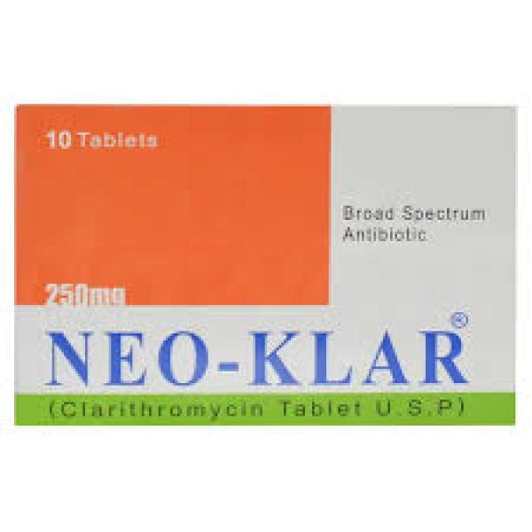 Neo-Klar Tab 250 Mg 10's