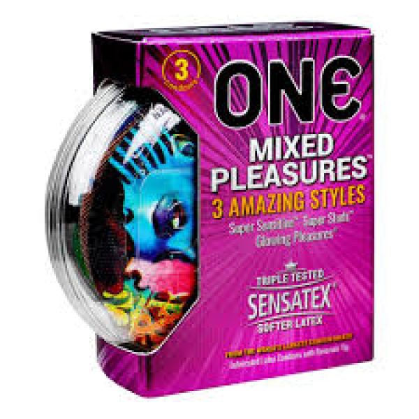 ONE MIXED PLEASURE 3 CONDOMS