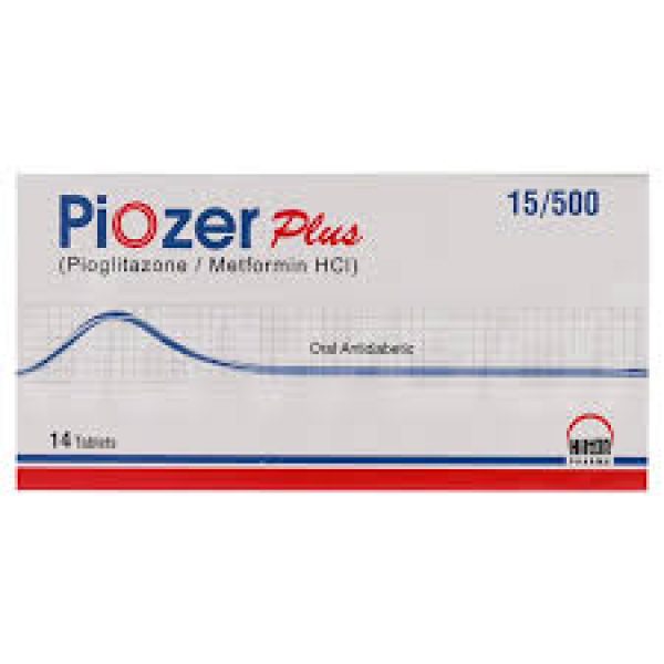 Piozer Plus Tab 15-500 Mg 14's