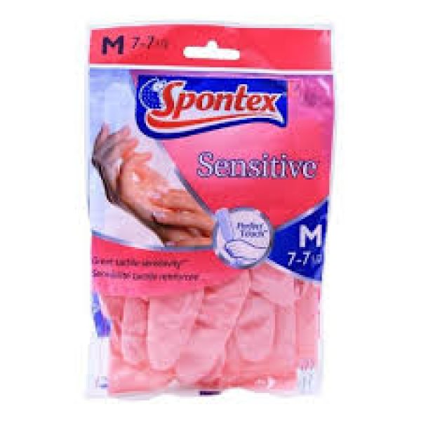 SPONTEX SENSITIVE KITCHEN GLOVES MEDIUM