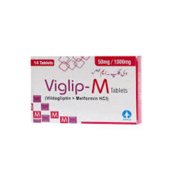 Viglip-M 50-1000mg Tab 14 s