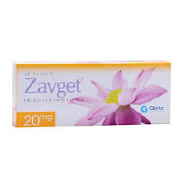 ZAVGET 20 MG TAB 14'S
